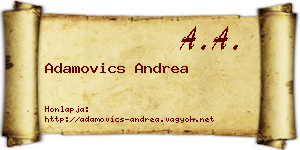 Adamovics Andrea névjegykártya